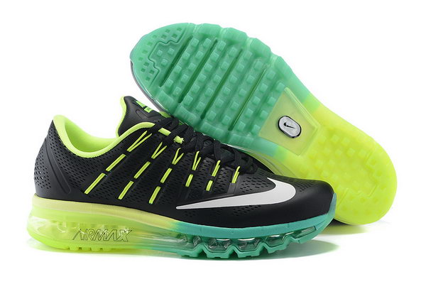 Mens Cheap Air Max 2016 Leather Green Black White New Zealand